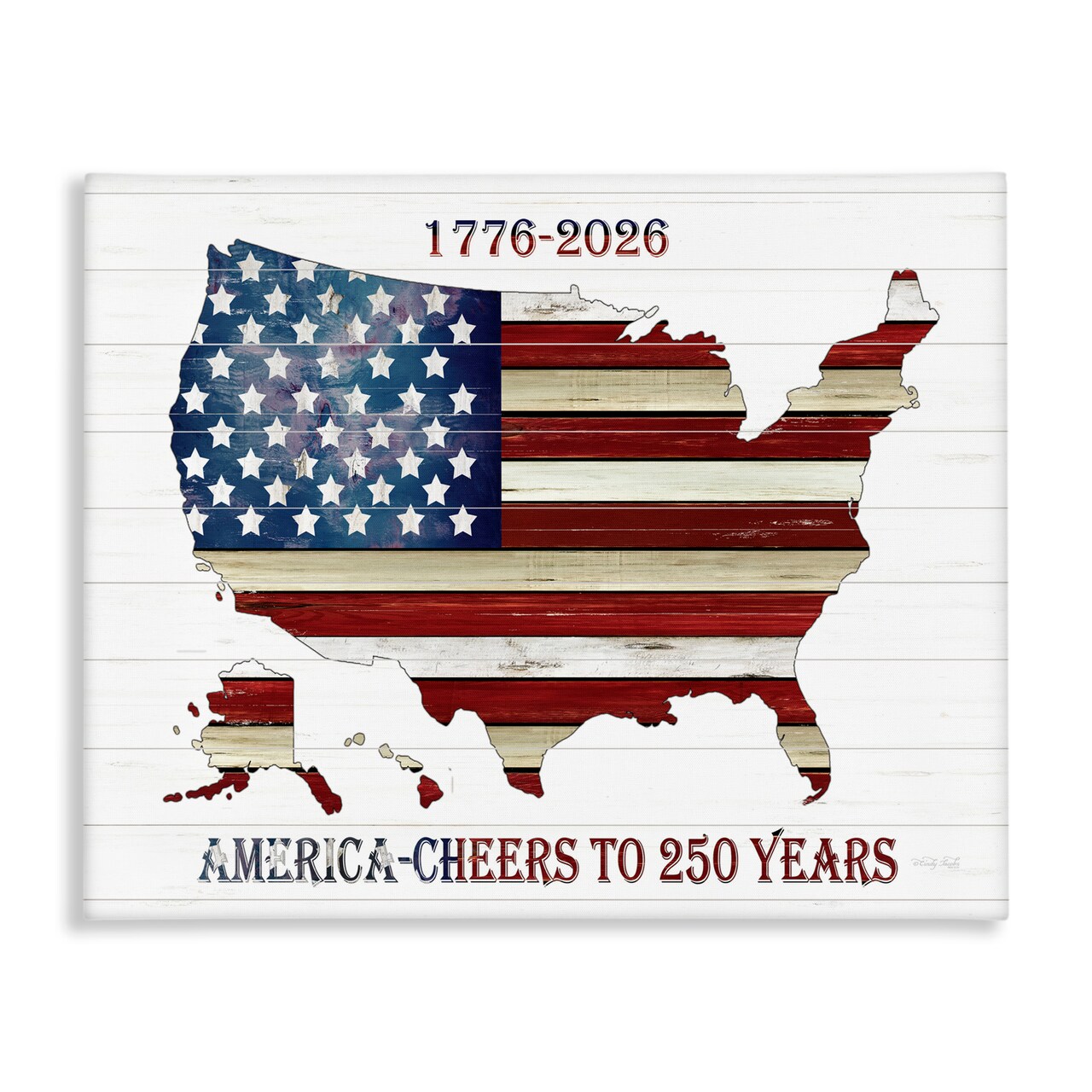 Stupell Industries America 250 Year Celebration Canvas, design by Cindy Jacobs